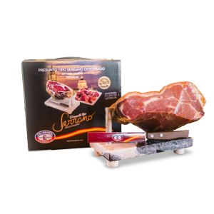 Kit Minijamón Premium, 1 quilo, sem osso, com suporte de mármore e faca (18 meses de cura)